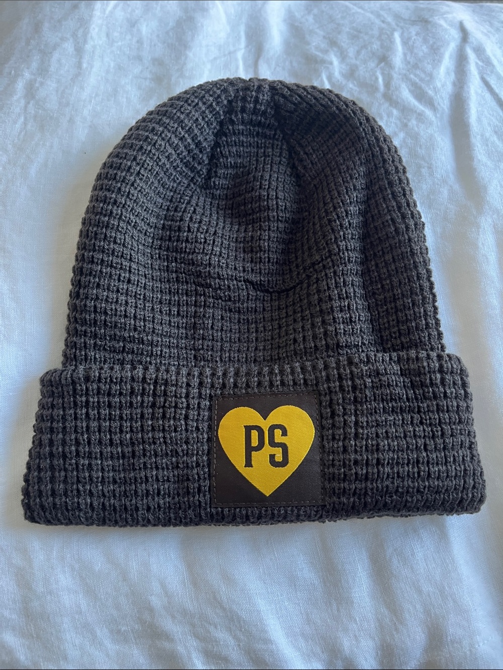 Dark Brown San Diego Padres Waffle Knit Beanie with Yellow ‘PS’ Heart Patch